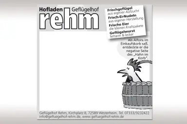 Anzeige Hofladen Geflügelhof Rehm 1