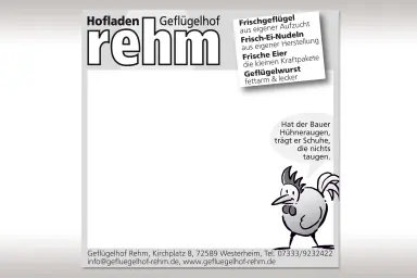 Anzeige Hofladen Geflügelhof Rehm 2