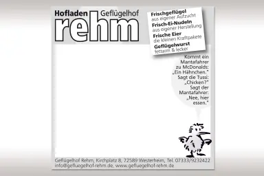 Anzeige Hofladen Geflügelhof Rehm 3
