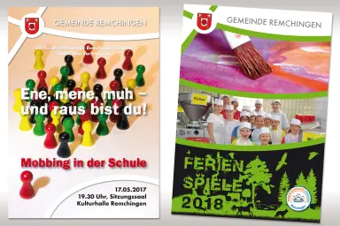 Flyer "Mobbing" und Ferienspiele 2018