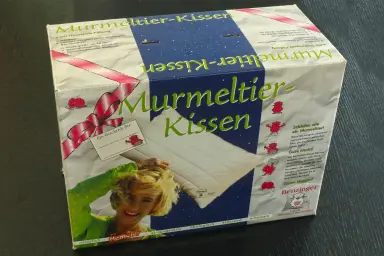 Verpackung Murmeltier-Kissen