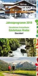 Jahresprospekt Christliches Freizeitheim Gästehaus Krebs