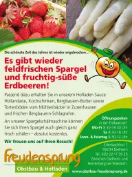 Anzeige Freudensprung Obstbau & Hofladen